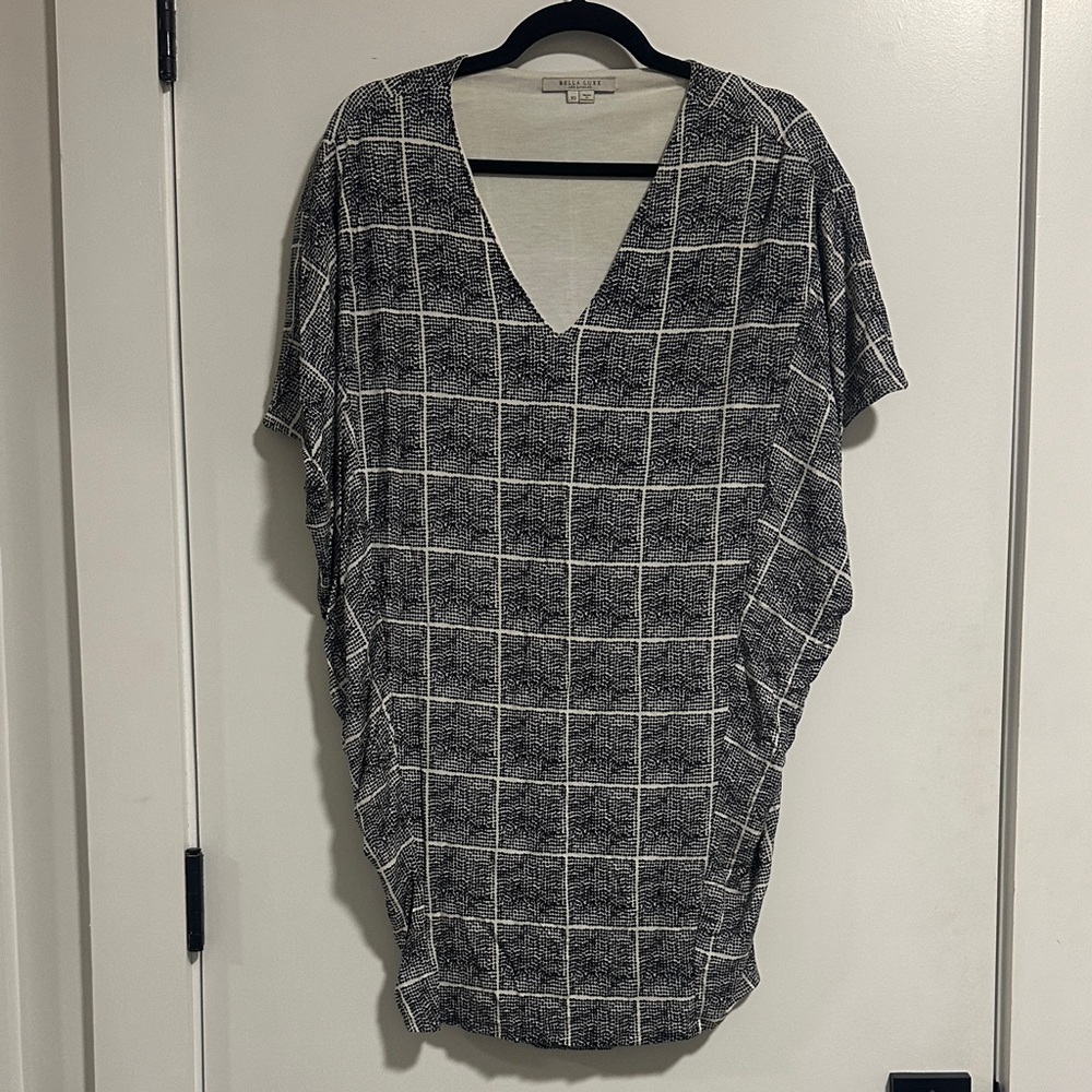 Anthropologie Black and White Tunic Mini-Dress